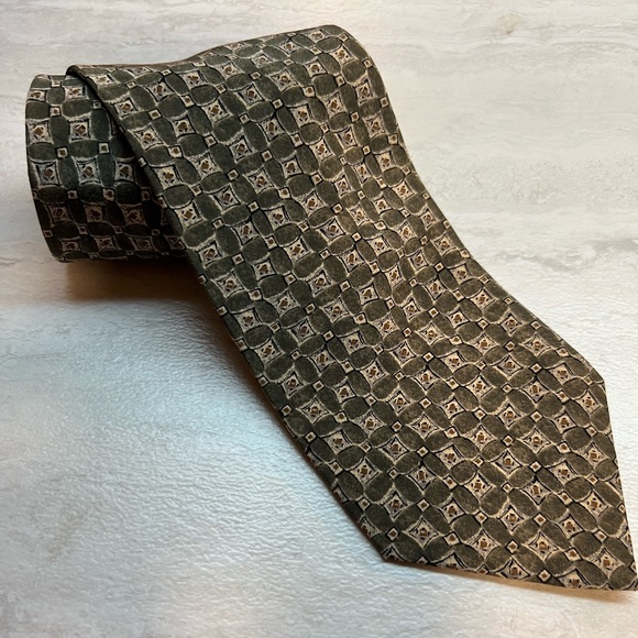 VINTAGE GAP Sage Taupe Tan Tie - Picture 1 of 6